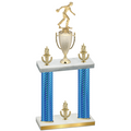 Double Blue Carbon Fiber Victory Bowling Trophy