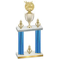 Double Blue Carbon Fiber Victory Bowling Trophy