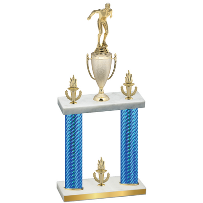 Double Blue Carbon Fiber Victory Swimming Trophy