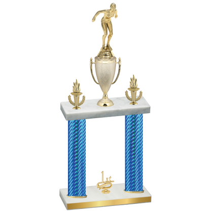 Double Blue Carbon Fiber First Place Tennis Trophy