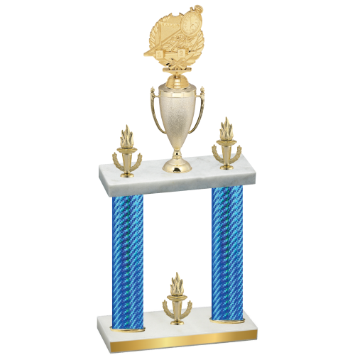 Double Blue Carbon Fiber Victory Swimming Trophy