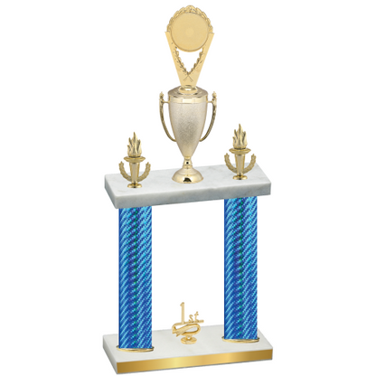 Double Blue Carbon Fiber First Place Insert Trophy