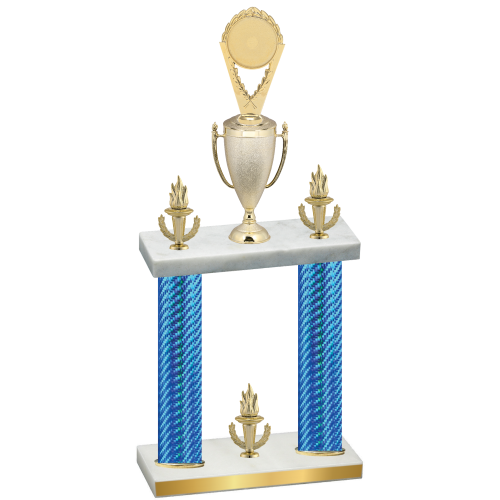 Double Blue Carbon Fiber Victory Insert Trophy