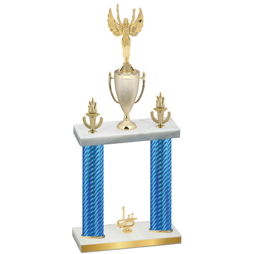 Double Blue Carbon Fiber First Place Victory Trophy