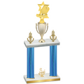 Double Blue Carbon Fiber Third Place Pickleball Trophy