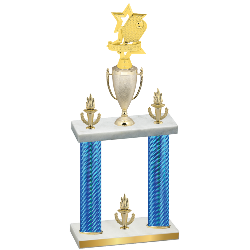 Double Blue Carbon Fiber Victory Pickleball Trophy