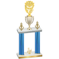 Double Blue Carbon Fiber Third Place Pickleball Trophy