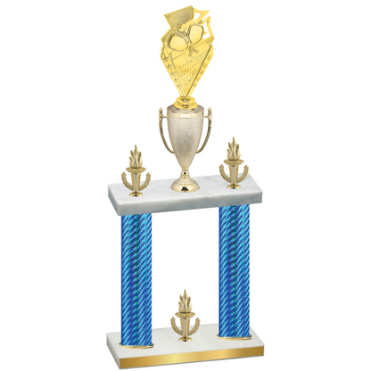 Double Blue Carbon Fiber Victory Pickleball Trophy