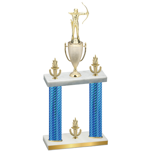 Double Blue Carbon Fiber Victory Archery Trophy