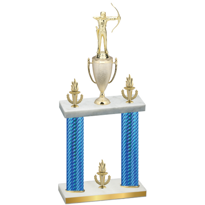 Double Blue Carbon Fiber Victory Archery Trophy