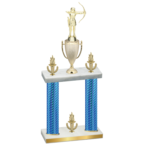 Double Blue Carbon Fiber Victory Archery Trophy