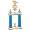Double Blue Carbon Fiber Victory Fishing Trophy