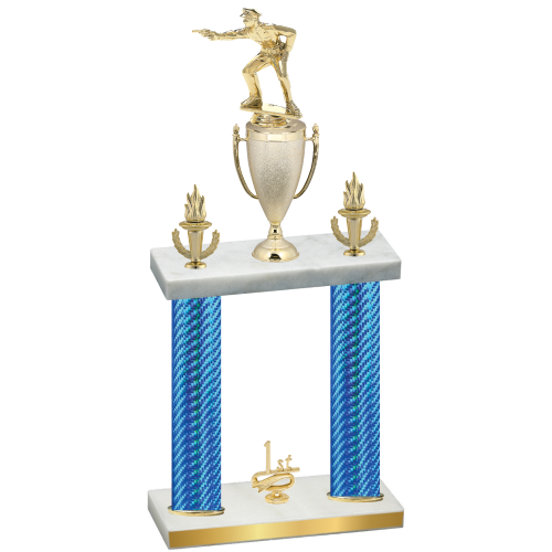 Double Blue Carbon Fiber First Place Shooter Trophy