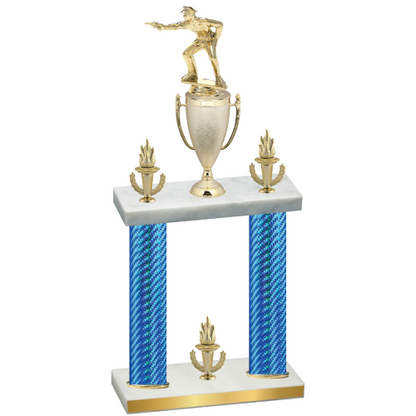 Double Blue Carbon Fiber Victory Shooter Trophy
