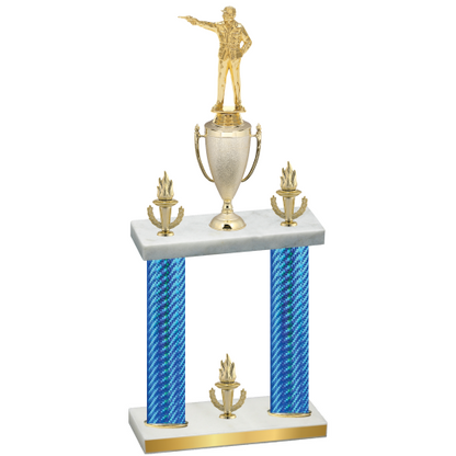Double Blue Carbon Fiber Victory Shooter Trophy