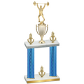 Double Blue Carbon Fiber Victory Weights Trophy