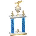 Double Blue Carbon Fiber Year Fishing Trophy