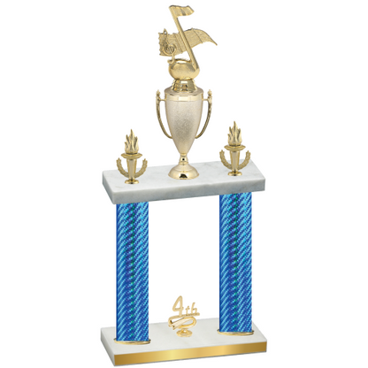 Double Blue Carbon Fiber Fourth Place Music Trophy