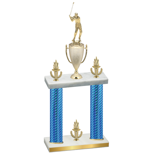 Double Blue Carbon Fiber Victory Golf Trophy
