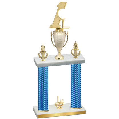 Double Blue Carbon Fiber First Place Golf Trophy