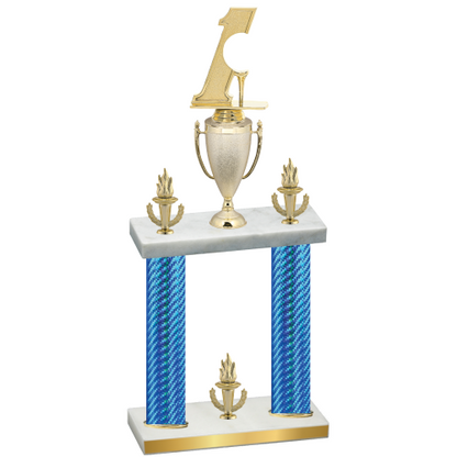 Double Blue Carbon Fiber Victory Golf Trophy