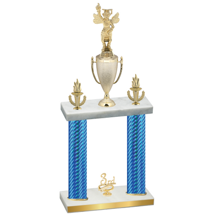 Double Blue Carbon Fiber Third Place Academics Trophy