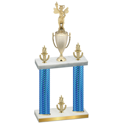 Double Blue Carbon Fiber Victory Academics Trophy