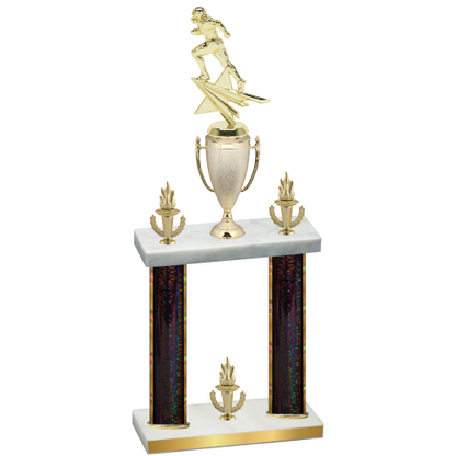 Double Black Glacier Victory Football Trophy