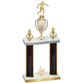 Double Black Glacier Fourth Place Soccer Trophy