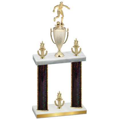 Double Black Glacier Victory Soccer Trophy