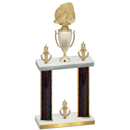 Double Black Glacier Victory Soccer Trophy