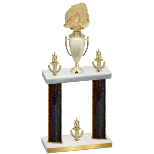 Double Black Glacier Victory Soccer Trophy