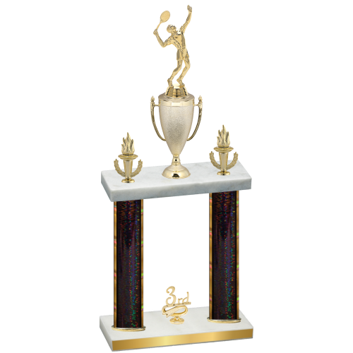 Double Black Glacier Third Place Tennis Trophy
