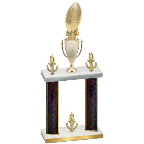 Double Black Glacier Victory Football Trophy