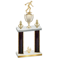 Double Black Glacier Fourth Place Bowling Trophy