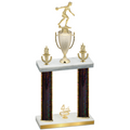 Double Black Glacier Fourth Place Bowling Trophy