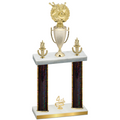Double Black Glacier Fourth Place Bowling Trophy
