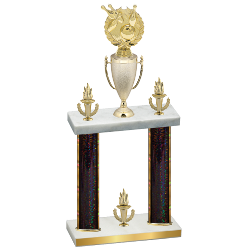 Double Black Glacier Victory Bowling Trophy