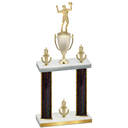Double Black Glacier Victory Volleyball Trophy