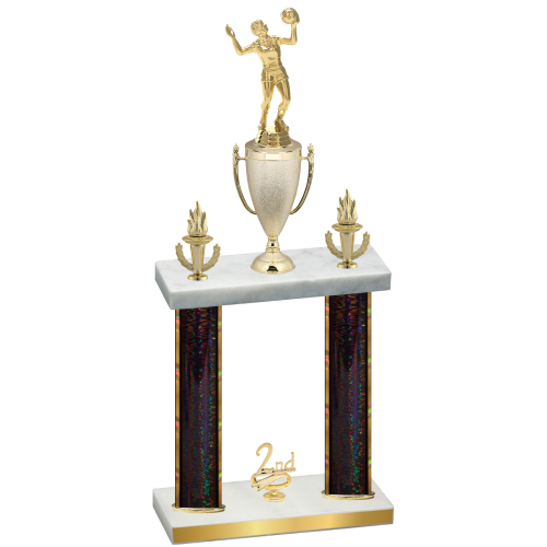 Double Black Glacier Second Place Volleyball Trophy