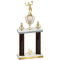 Double Black Glacier Fourth Place Volleyball Trophy