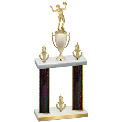 Double Black Glacier Victory Volleyball Trophy