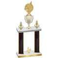 Double Black Glacier Fourth Place Volleyball Trophy