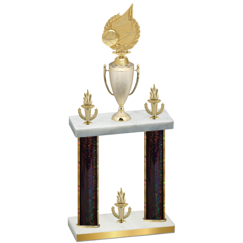 Double Black Glacier Victory Volleyball Trophy