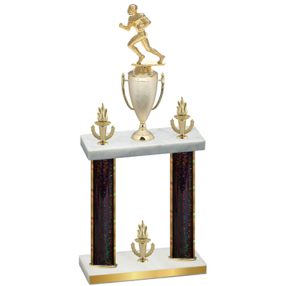 Double Black Glacier Victory Football Trophy