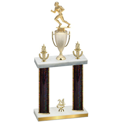 Double Black Glacier Year Football Trophy