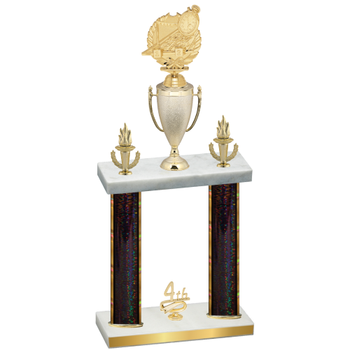 Double Black Glacier Fourth Place Swimming Trophy