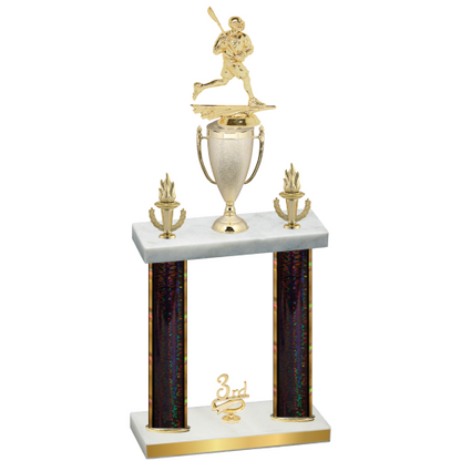 Double Black Glacier Third Place Lacrosse Trophy