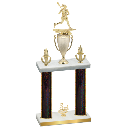 Double Black Glacier Third Place Lacrosse Trophy
