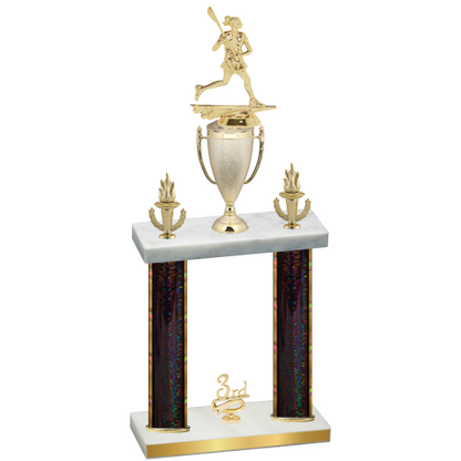 Double Black Glacier Third Place Lacrosse Trophy